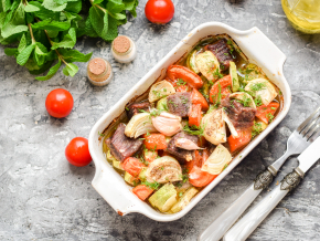 Тушеное мясо с баклажанами и кабачками — рецепт с фото пошагово