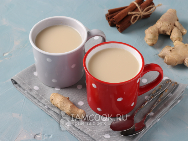 Имбирный чай с молоком и мёдом, рецепт с фото