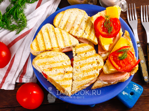 Бутерброды на электрогриле, рецепт с фото