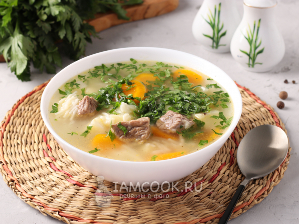 Суп из говядины с картошкой и вермишелью, рецепт с фото