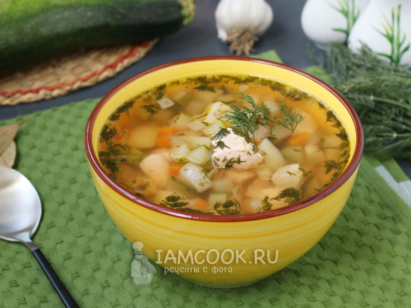 Куриный суп с кабачками и картошкой, рецепт с фото