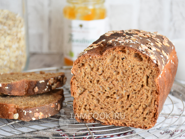 Пшенично-ржаной заливной хлеб (3:2), рецепт с фото