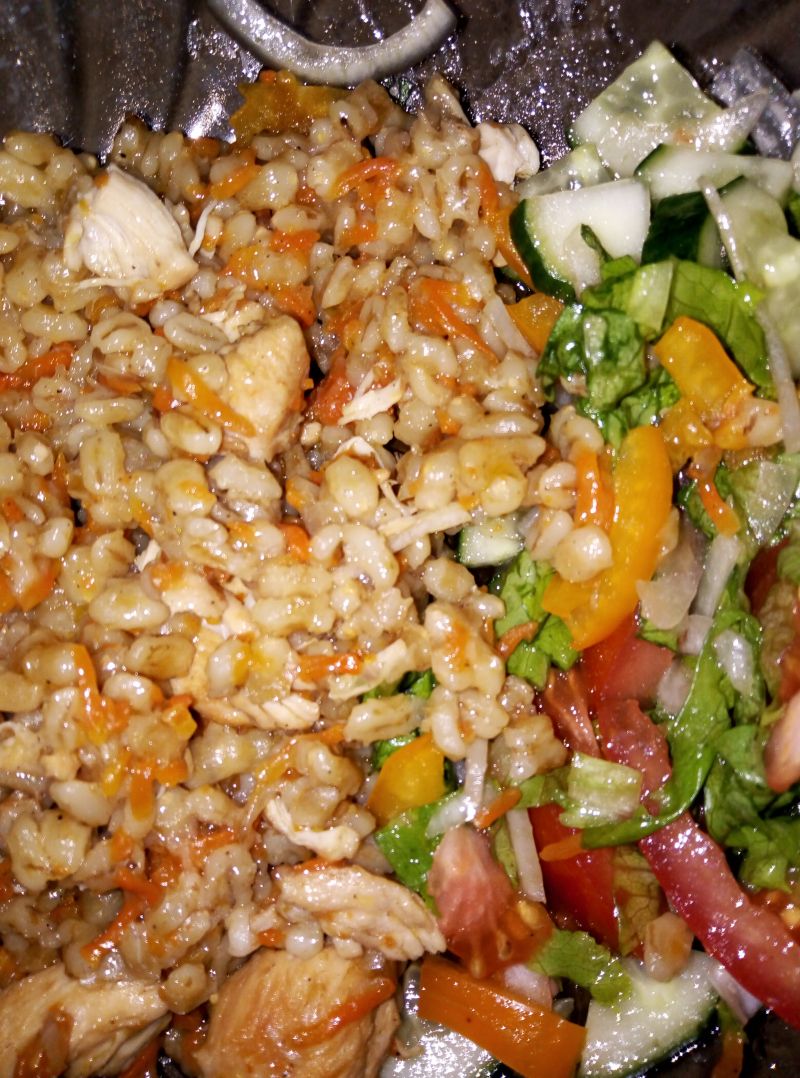 Плов из перловки с курицей — рецепт с фото пошагово