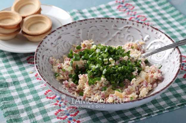 Ингредиенты для Тарталетки с салатом из копчёной колбасы