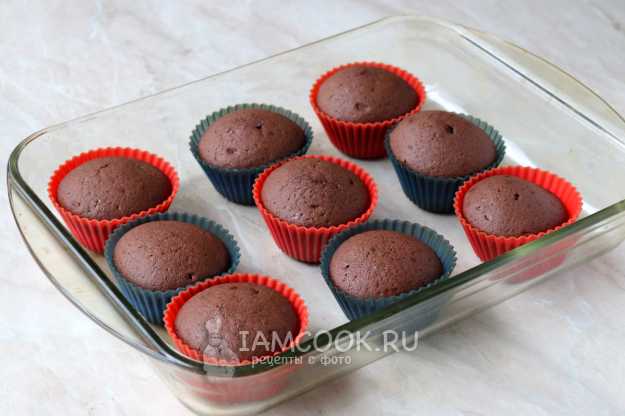 Шоколадные кексы в силиконовых формочках: рецепт с фото