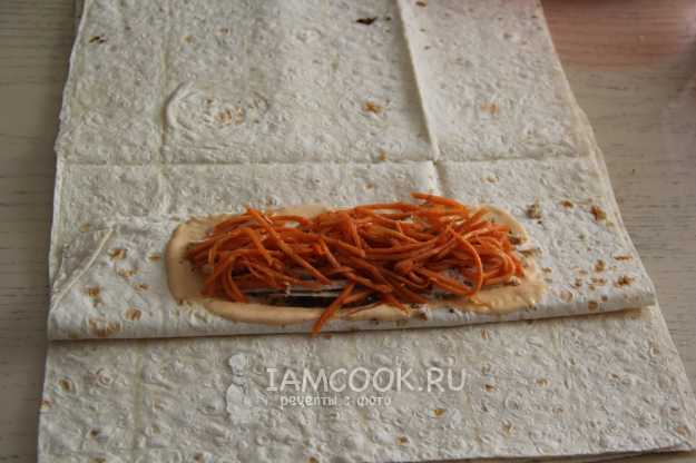 рецепт шаурмы с корейской морковью и курицей в лаваше | Дзен