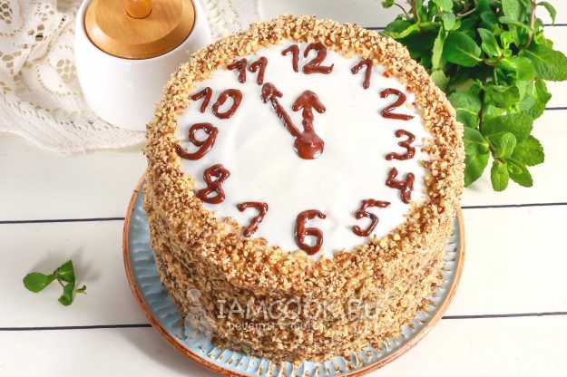 Новогодний торт Часы