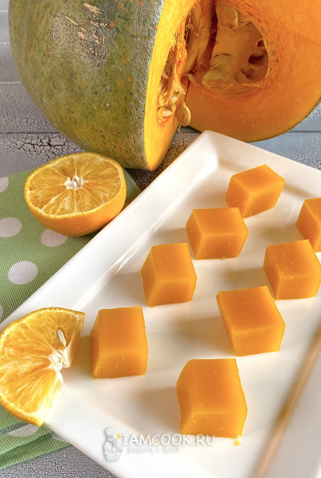 Мармелад из тыквы с желатином и апельсином — рецепт с фото пошагово +видео