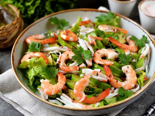 Рецепты салатов с креветками простые и вкусные с фото