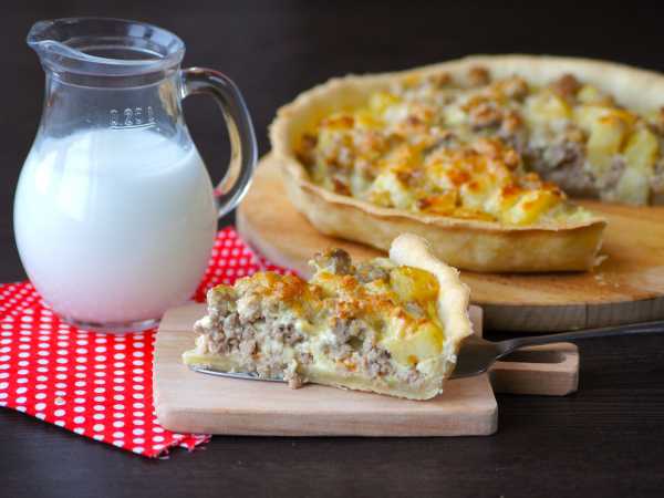 Пирог с мясом и картошкой - рецепт с фото