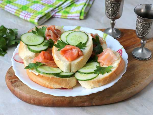 Бутерброды с красной рыбой, рецепты с фото