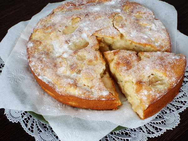 Яблочный пирог без муки и манки, рецепт с фото пошагово