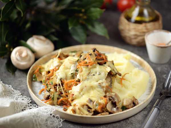 Горбуша, запеченная с грибами в сметане рецепт – Европейская кухня: Основные блюда. «Еда»