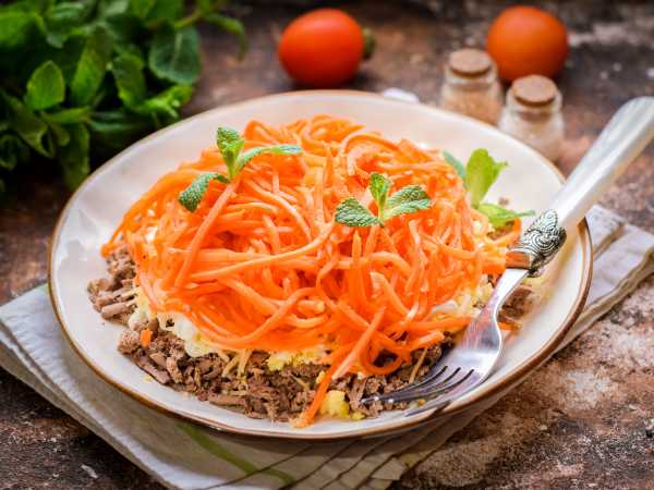 салат из куриной печени с морковью и яйцом классический рецепт | Дзен