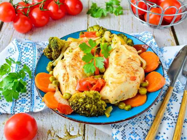 Куриная грудка с овощами в мультиварке — рецепт с фото пошагово. Как приготовить тушеное куриное филе с овощами в мультиварке?