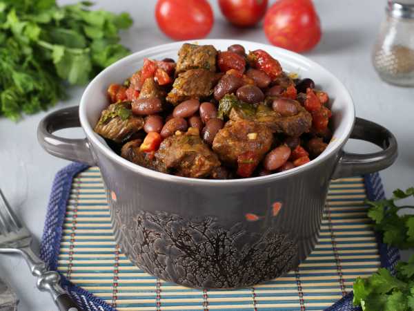 Стручковая фасоль с мясом и овощами: фото-рецепт
