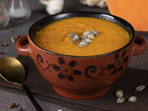 Рецепт: Суп-пюре из тыквы с сельдереем - С овощами