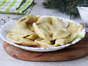 Вареники с картошкой и печенью из заварного теста