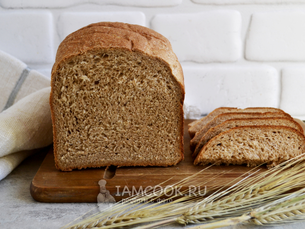 Цельнозерновой хлеб на кефире в хлебопечке, рецепт с фото