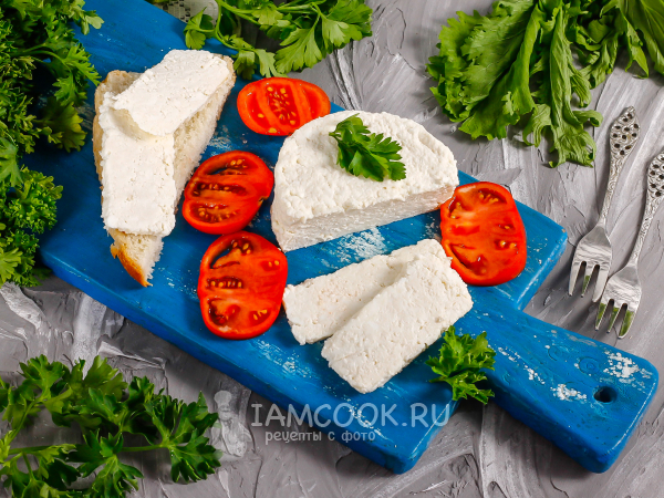Адыгейский сыр из кефира и молока, рецепт с фото