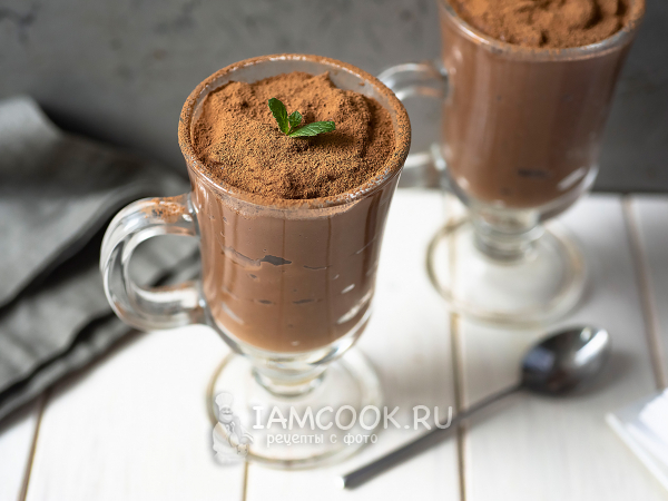 Шоколадный пудинг из молока и шоколада, рецепт с фото