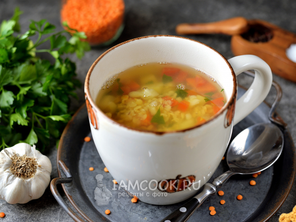 Диетический суп из чечевицы, рецепт с фото