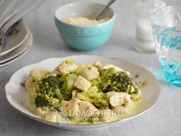 Курица с брокколи и цветной капустой в духовке — рецепт с фото пошагово