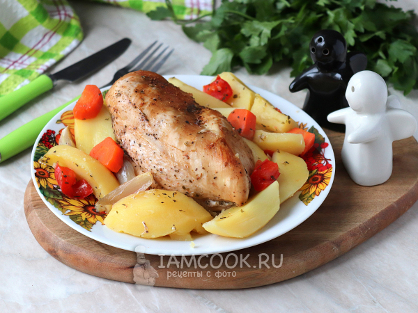 Курица с овощами в фольге в духовке – пошаговый рецепт приготовления с фото