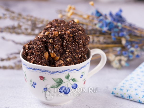 Овсяное печенье с какао, рецепт с фото