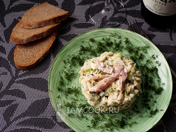 Салат с кальмаром и капустой, рецепт с фото