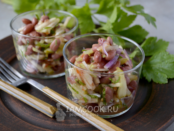 Диетический салат с красной фасолью консервированной (ПП), рецепт с фото