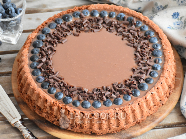 Бисквитный тарт с шоколадным кремом Линдт, рецепт с фото