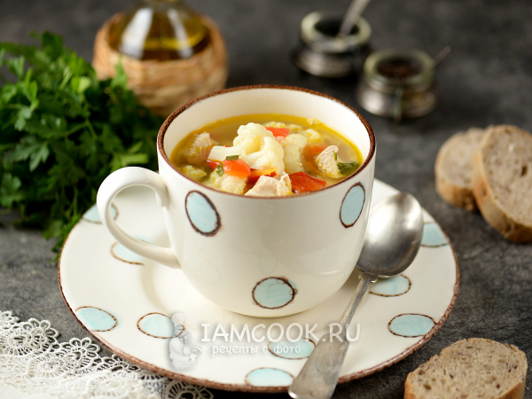 Суп из индейки с цветной капустой, рецепт с фото