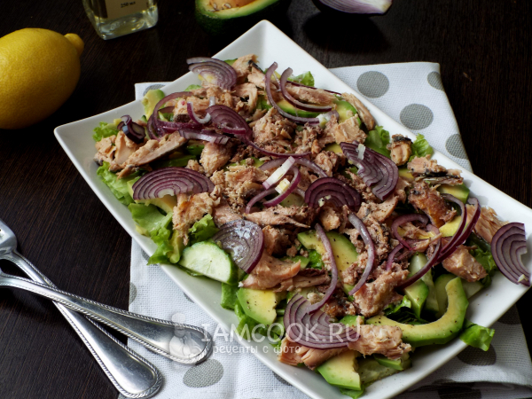 Диетический салат с авокадо (ПП), рецепт с фото