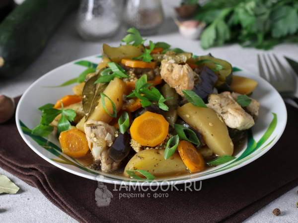 Рагу из индейки с овощами: рецепт приготовления на сковороде пошагово