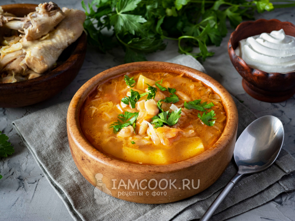 Суп с карри, капустой и фасолью, пошаговый рецепт на ккал, фото, ингредиенты - Ирина B&C