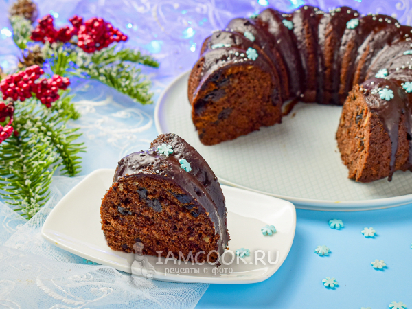 Шоколадный рождественский кекс, рецепт с фото