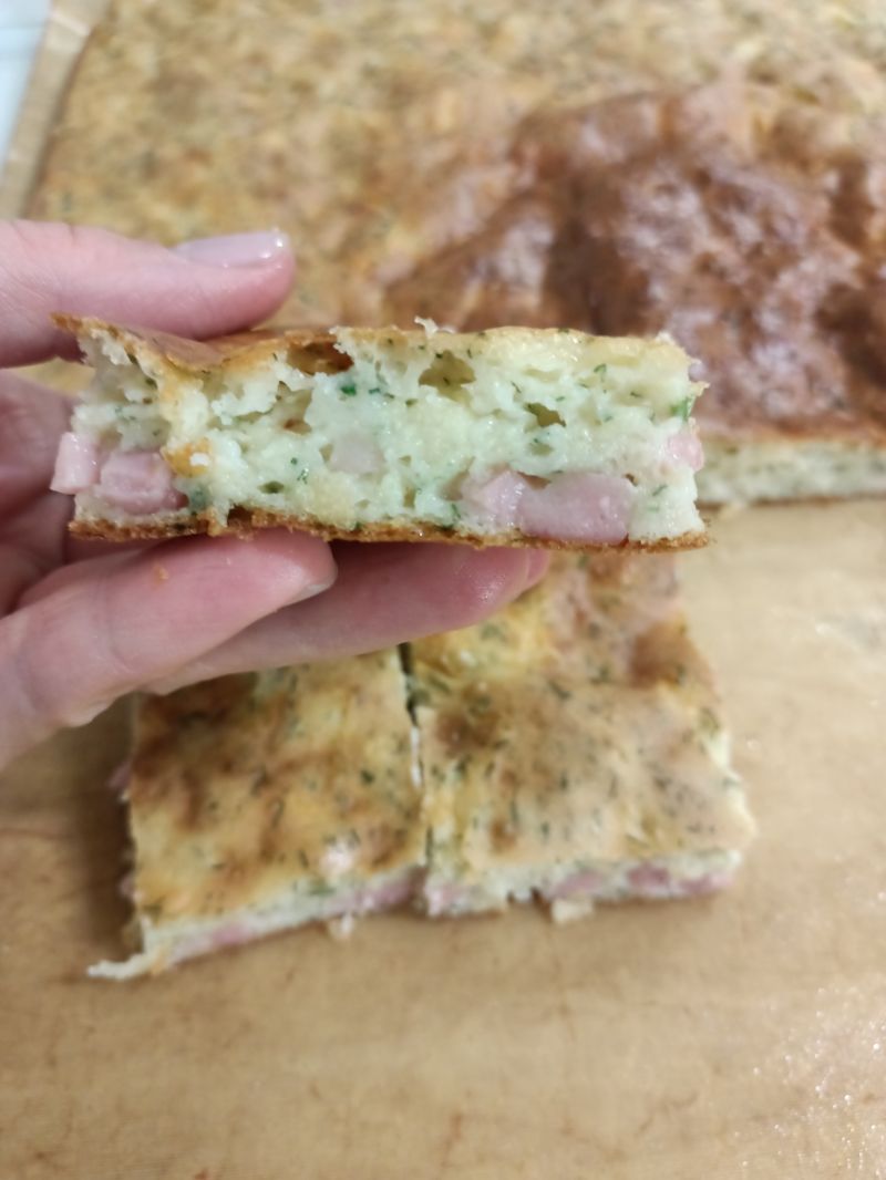 Пирог с ветчиной и сыром — рецепт с фото пошагово