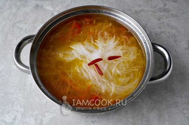 Куриный суп с фунчозой