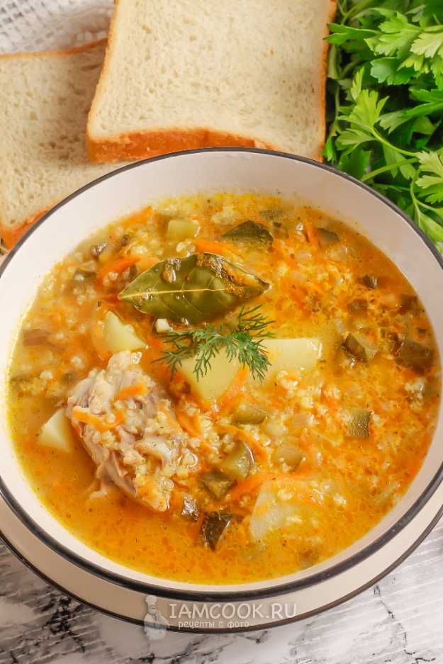 Суп деревенский нежный с пшеном рецепт с фото пошагово