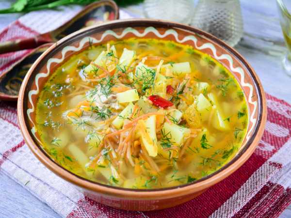 Суп куриный с лапшой и картофелем - калорийность, состав, описание - pizzastr.ru