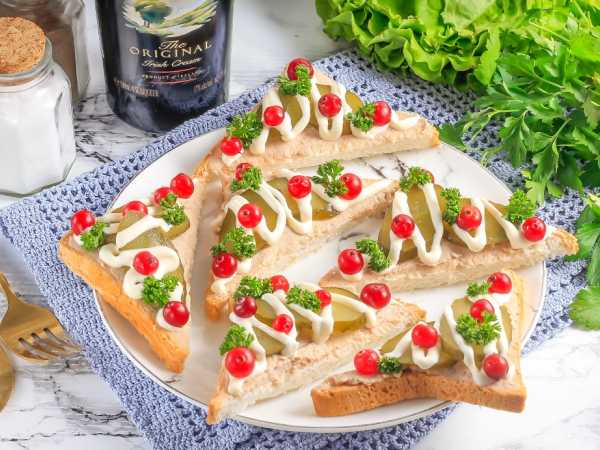 Бутерброды с паштетом на праздничный стол — рецепт с фото пошагово