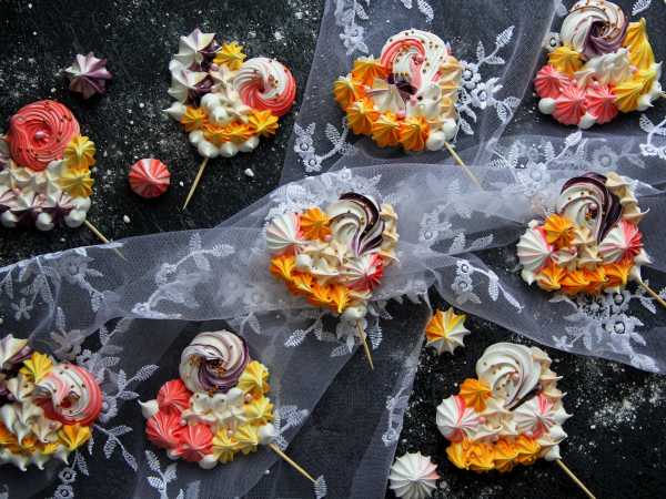 Цветные меренги для украшения торта: пошаговый рецепт с фото
