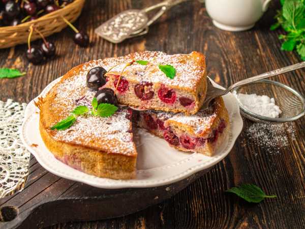 Пирог с вишней и желе – пошаговый рецепт приготовления с фото