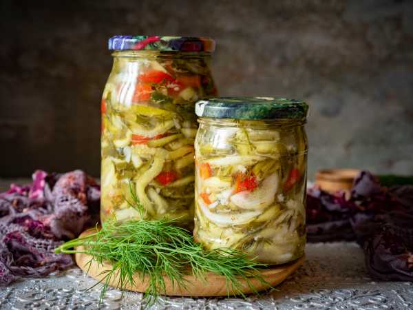 Салат из огурцов на зиму – пошаговый рецепт приготовления с фото