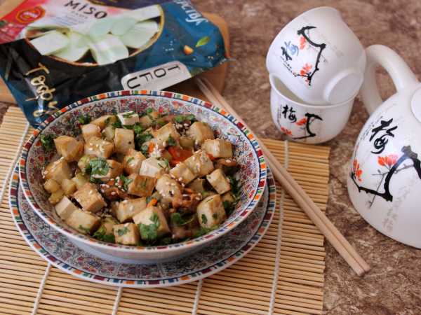 Тофу по-японски с овощами