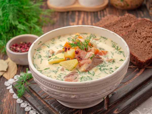 Норвежский суп с семгой и сливками: рецепт от Шефмаркет