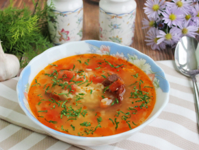 Суп харчо с томатной пастой