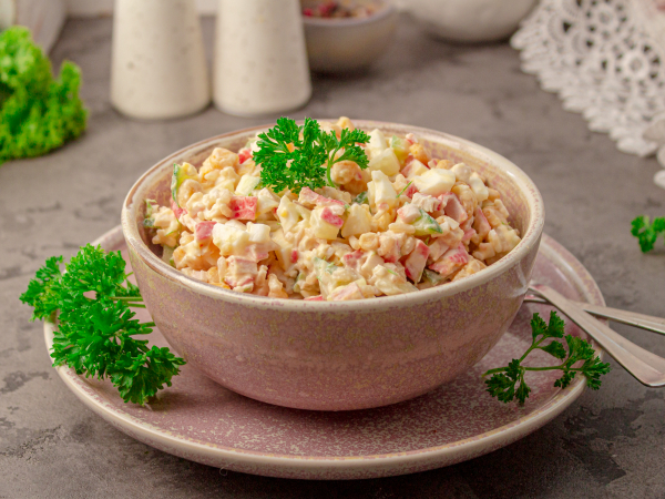 Крабовый салат рецепт без риса