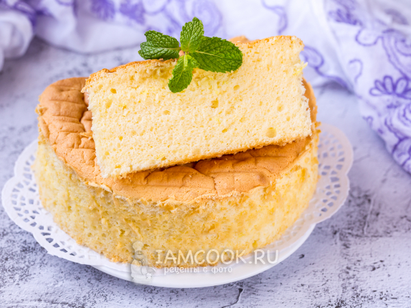 Лимонный бисквит для торта, рецепт с фото